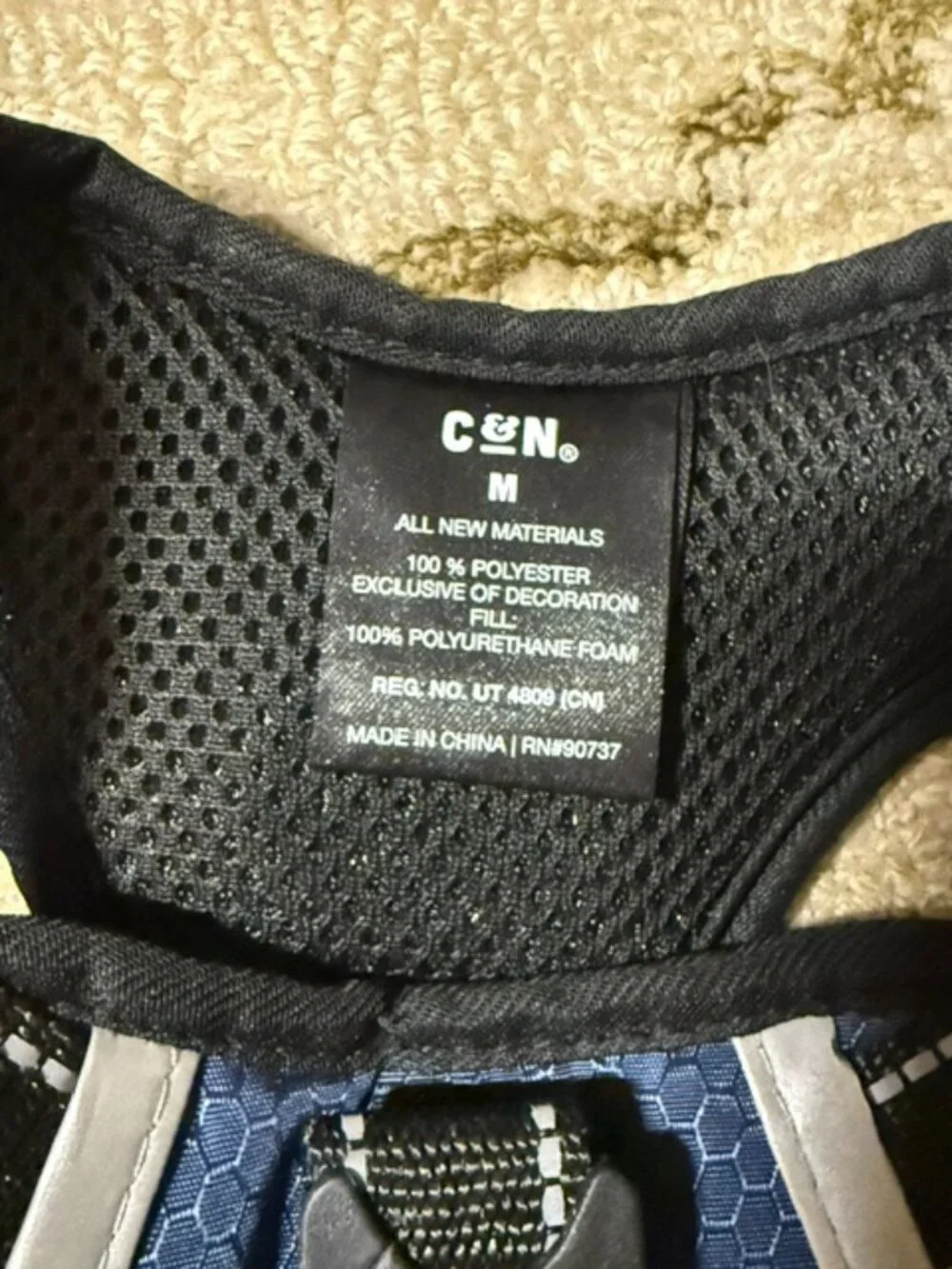 Cooper & Nash Reflective Blue Dog Harness Size M Never Used (did not fit)